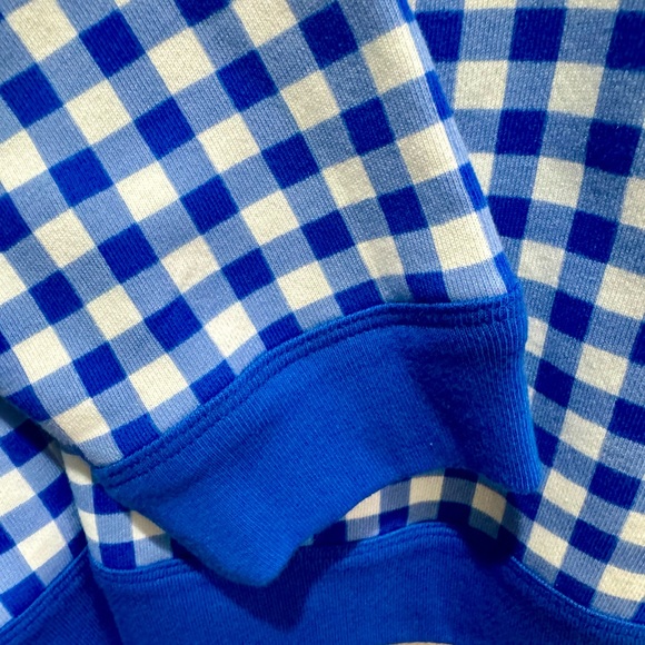 Talbots crew neck sweatshirt 2x blue gingham - Picture 5 of 6